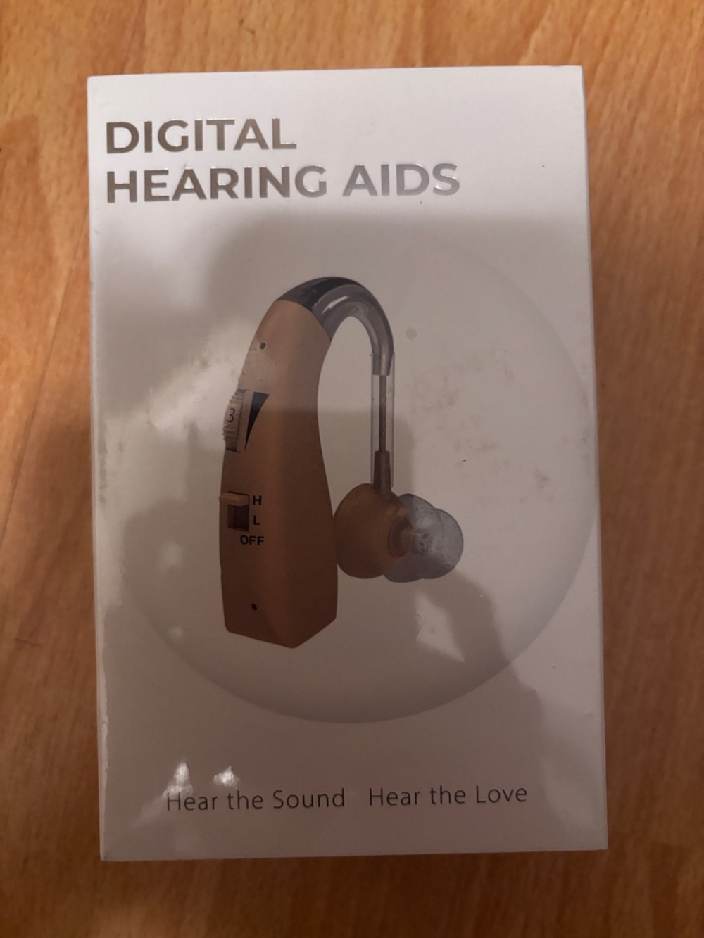 Digital Hearing Aids - Beige Behind-the-Ear Device